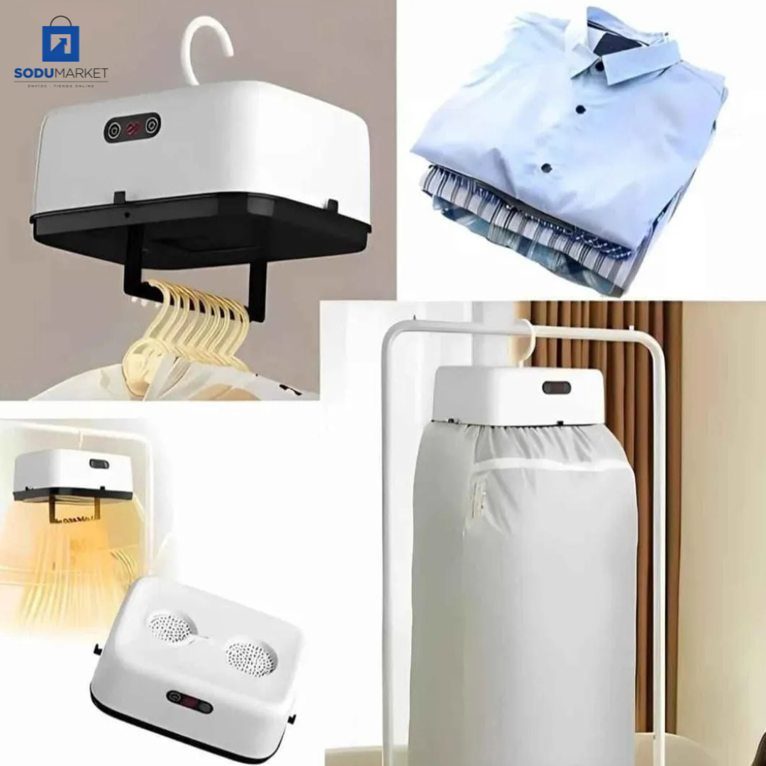 SECADOR DE ROPA PORTÁTIL ELÉCTRICA - IDEAL PARA VIAJES Y DEPARTAMENTOS