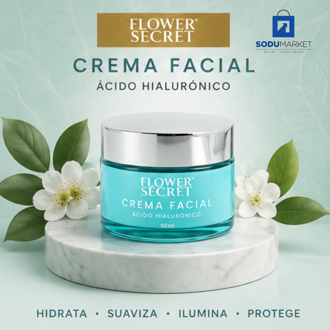 CREMA FACIAL HIDRATANTE CON ÁCIDO HIALURÓNICO 50 ML