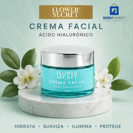 CREMA FACIAL HIDRATANTE CON ÁCIDO HIALURÓNICO 50 ML