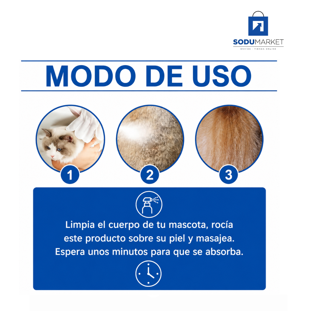 SPRAY PARA EL CUIDADO DE LA PIEL DE TU MASCOTA | AYUDA A ALIVIAR LA PICAZÓN E IRRITACIÓN