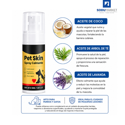 SPRAY PARA EL CUIDADO DE LA PIEL DE TU MASCOTA | AYUDA A ALIVIAR LA PICAZÓN E IRRITACIÓN